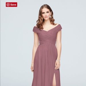 David’s Bridal Off the Shoulder dress F19951